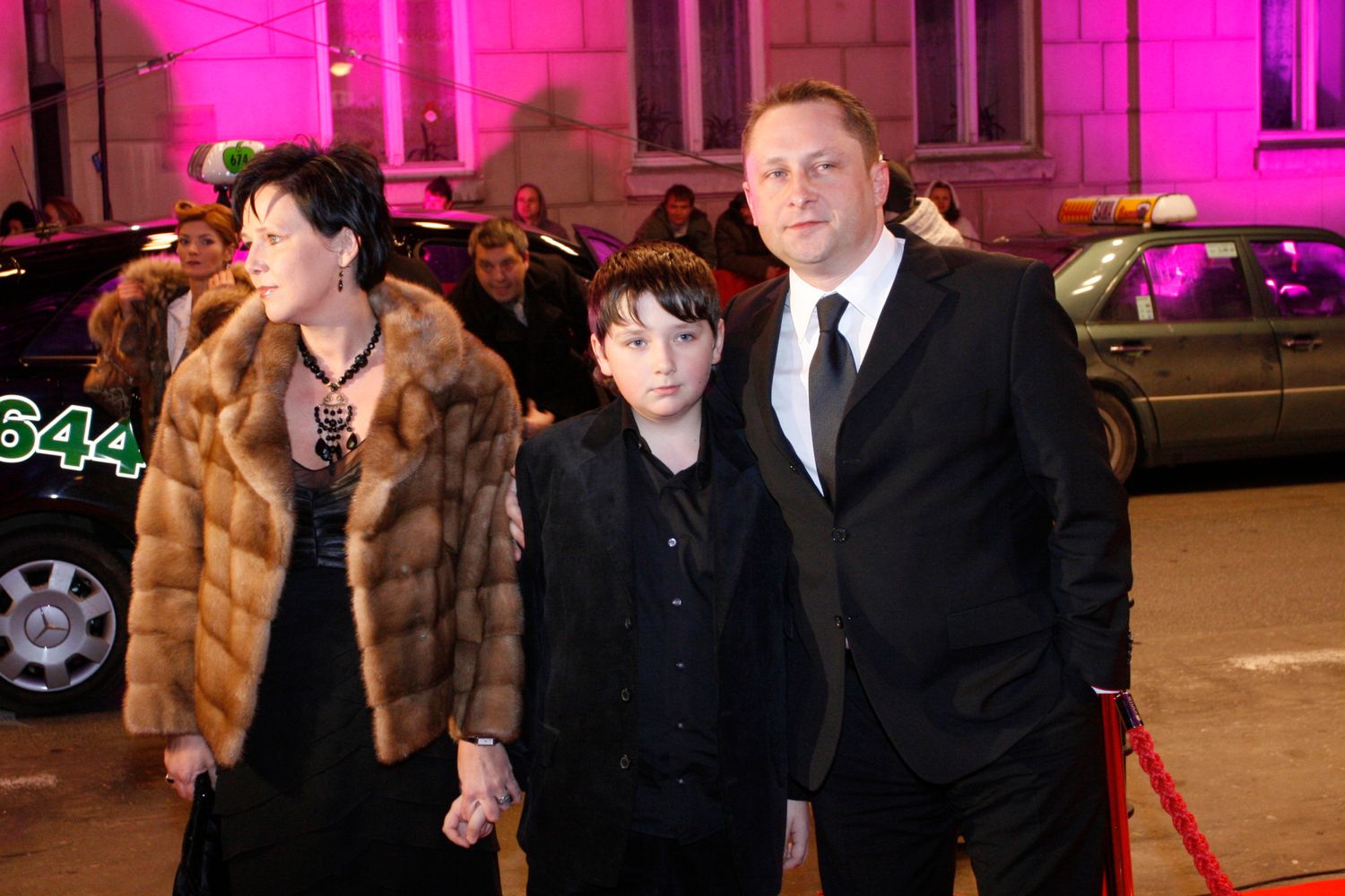Kamil Durczok, jego syn Kamil i żona Marianna