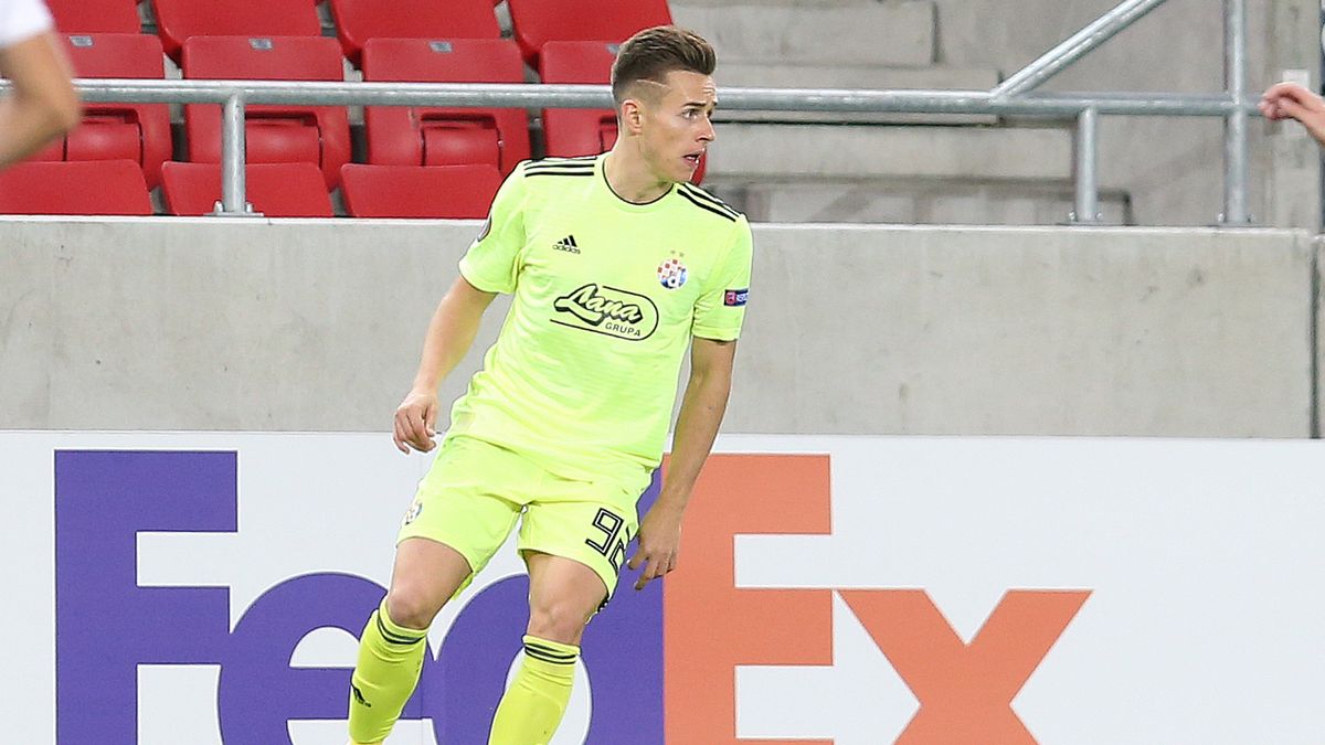 Newspix / Michał Chwieduk / Na zdjęciu: Damian Kądzior w barwach Dinama Zagrzeb