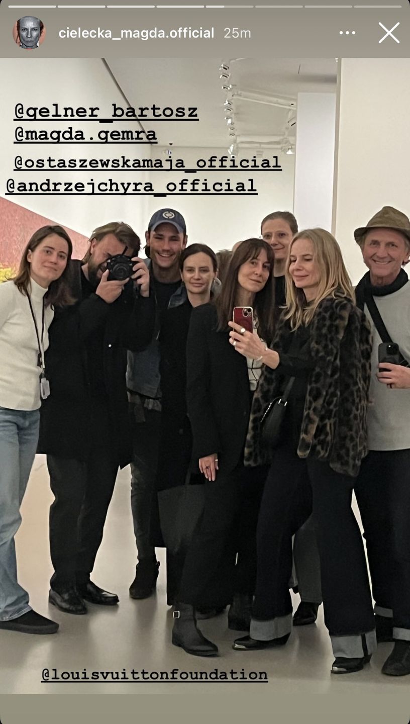 Magda Cielecka w muzeum z Gelnerem i Chyrą