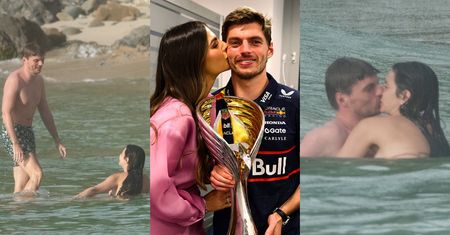 Najlepszy kierowca F1 Max Verstappen dokazuje ze starszą o 9 lat ukochaną. Tytuł mistrza należy mu się też w wodnych pocałunkach? (ZDJĘCIA)
