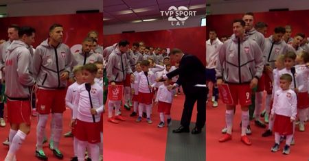 Cezary Kulesza "podmienił" dziecko, które weszło z Robertem Lewandowskim na murawę! Nagranie ZNIKNĘŁO z retransmisji meczu