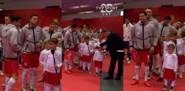 Cezary Kulesza "podmienił" dziecko, które weszło z Robertem Lewandowskim na murawę! Nagranie ZNIKNĘŁO z retransmisji meczu