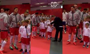 Cezary Kulesza "podmienił" dziecko, które weszło z Robertem Lewandowskim na murawę! Nagranie ZNIKNĘŁO z retransmisji meczu