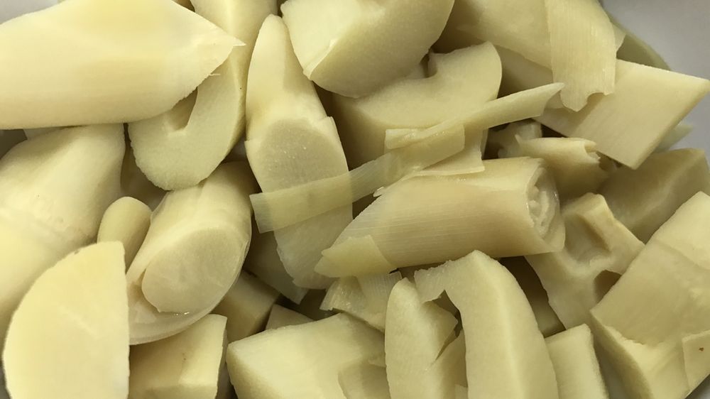 Pędy bambusa w słoiku