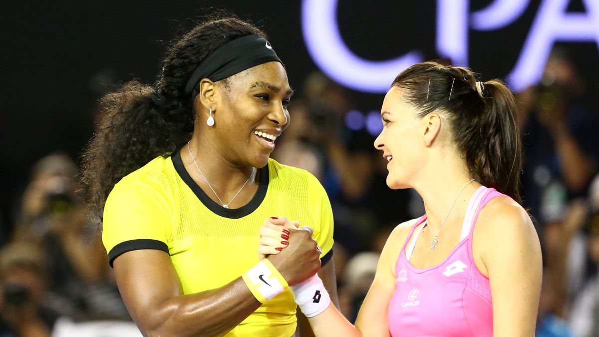 Na zdjęciu od lewej: Serena Williams i Agnieszka Radwańska