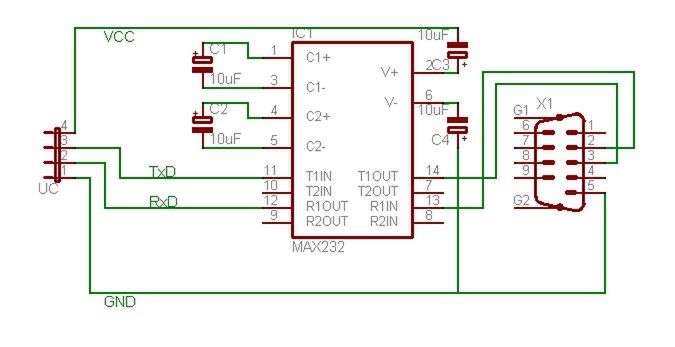 schemat rs232 -&gt; max232