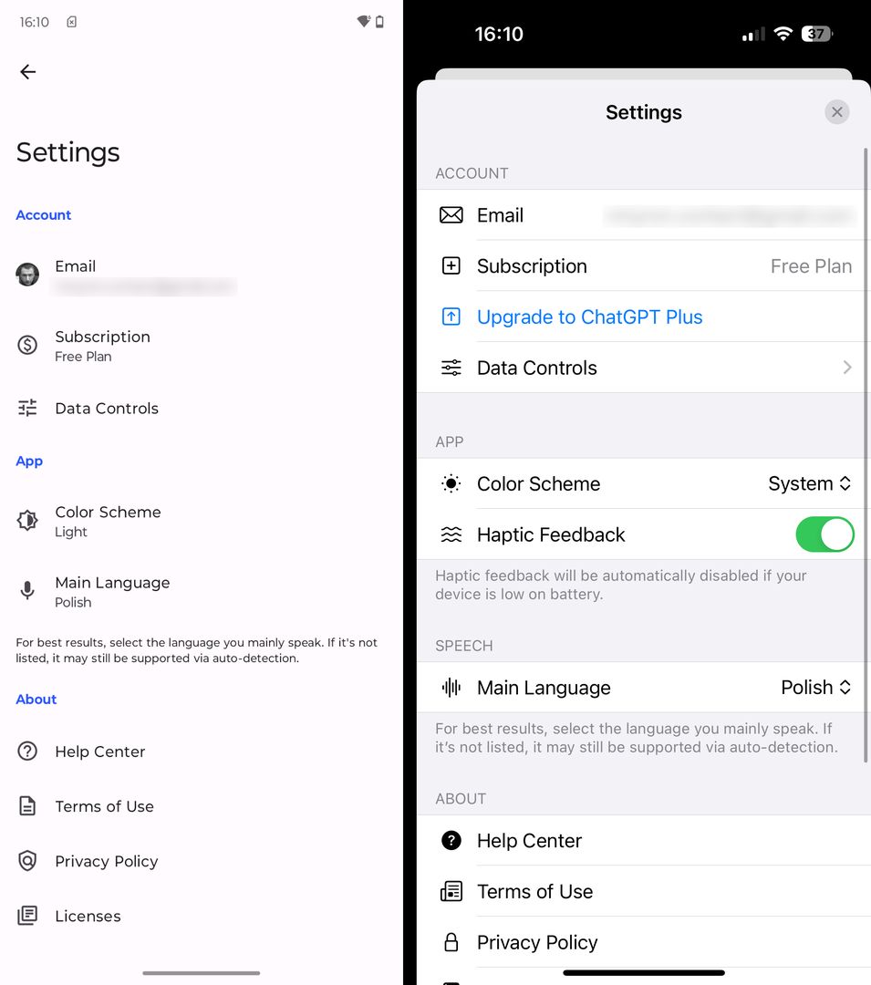 ChatGPT na Androida i iOS