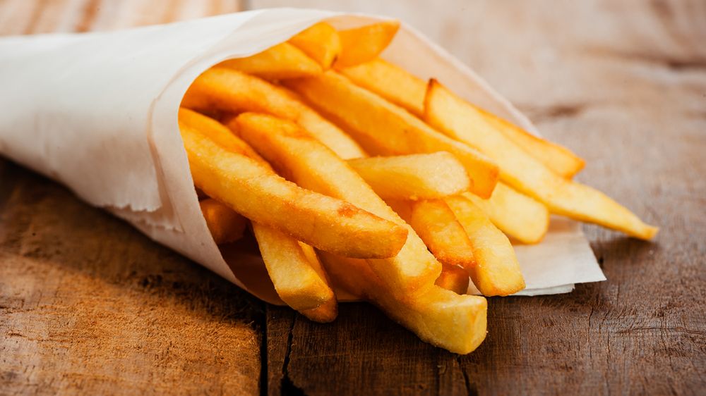 Mrożone frytki bez dodatku soli (proste)