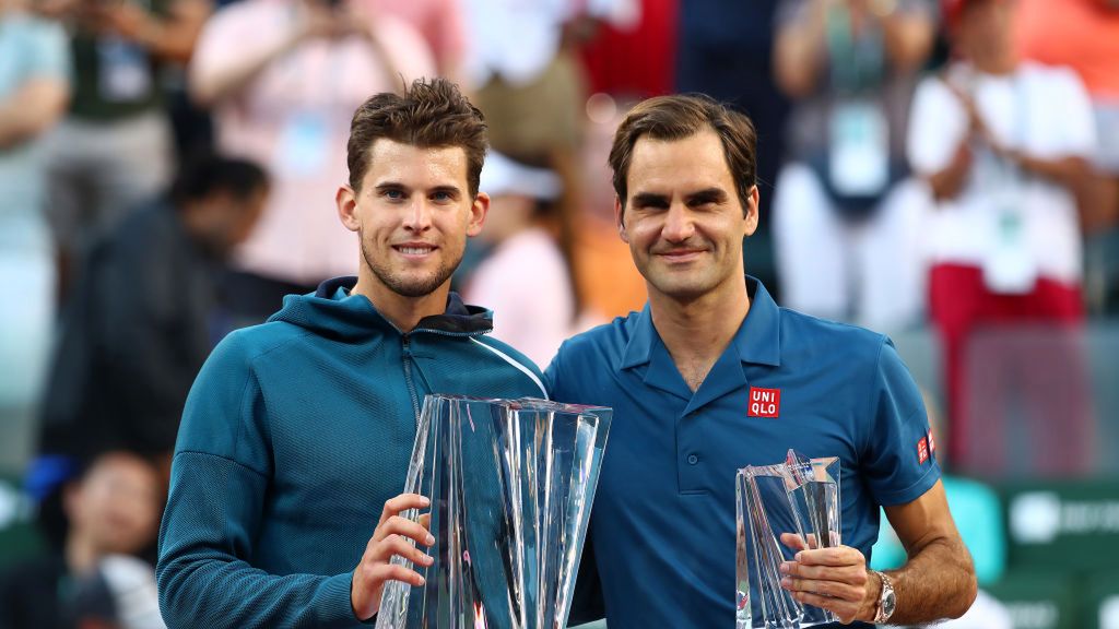 Zdjęcie okładkowe artykułu: Getty Images / Clive Brunskill / Na zdjęciu: Dominic Thiem i Roger Federer, mistrz i finalista BNP Paribas Open 2019