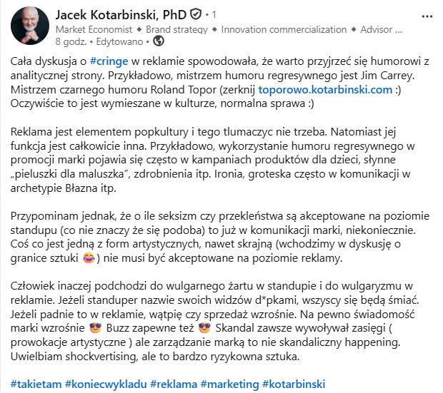 Kacek Kotarbiński na LinkedIn