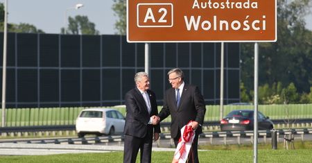 Komorowski i Gauck na autostradzie