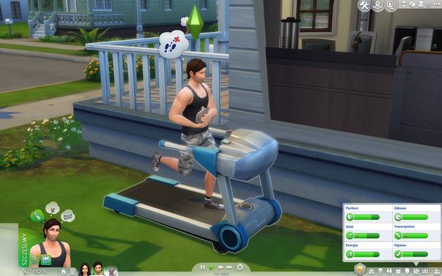 The Sims 4: Psy i koty - kot na rękach podczas ćwiczeń