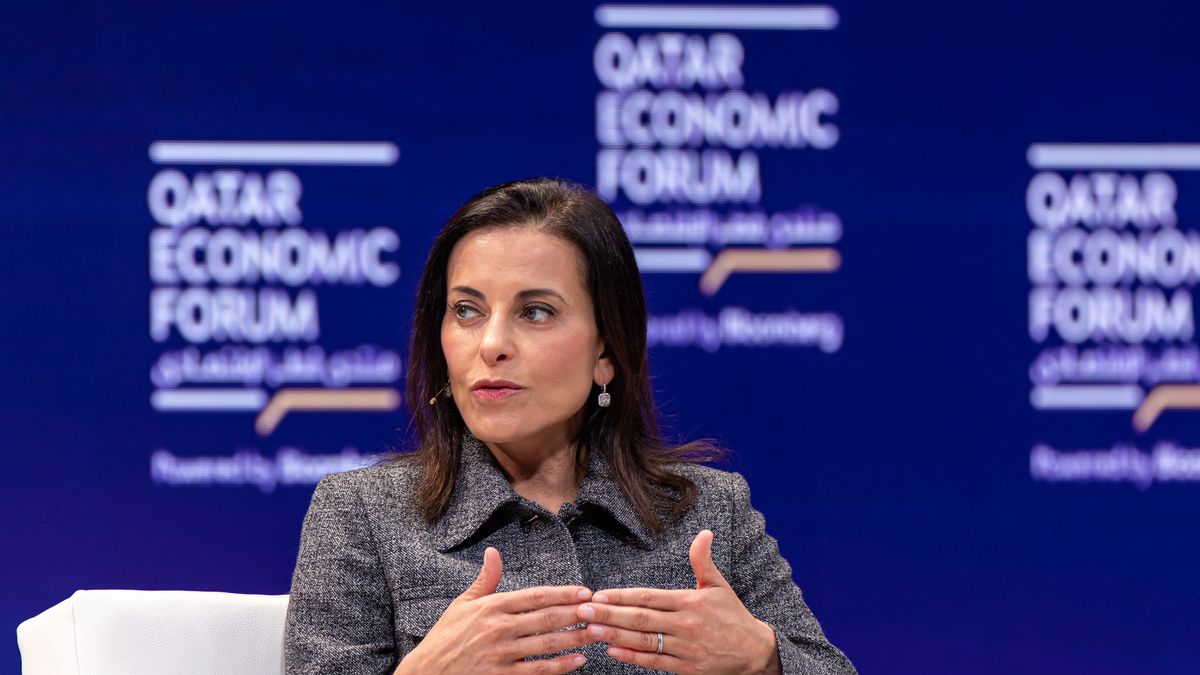 Dina Powell McCormick, vice chair of BDT and MSD Partners, at the Qatar Economic Forum (QEF) in Doha, Qatar, on Wednesday, May 15, 2024. More than 1,000 corporate and government leaders arrive in Qatar this week for an economic gathering in a city to which all roads have led over the past year. Photographer: Christopher Pike/Bloomberg via Getty Images