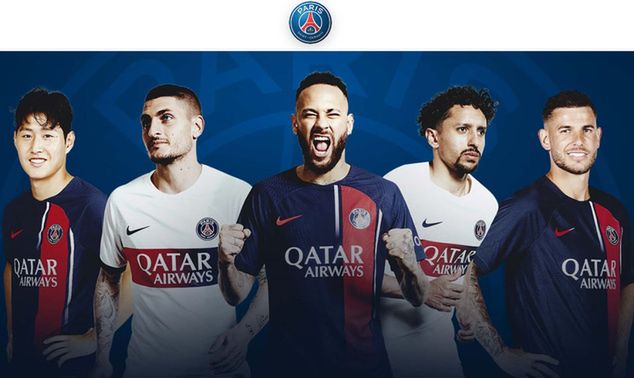 Nagłówek oficjalnej strony Paris Saint-Germain