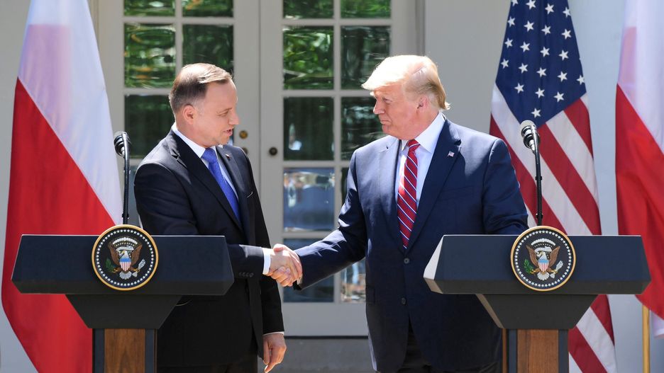 Fort Trump nie powstanie w Polsce? Prezydenci Andrzej Duda i Donald Trump w lipcu 2019 r. w Waszyngtonie