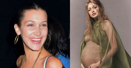 Bella Hadid WYPINA brzuch, pozując przy ciężarnej siostrze: "Mój po burgerze, a Gigi OD ZAYNA" (FOTO)