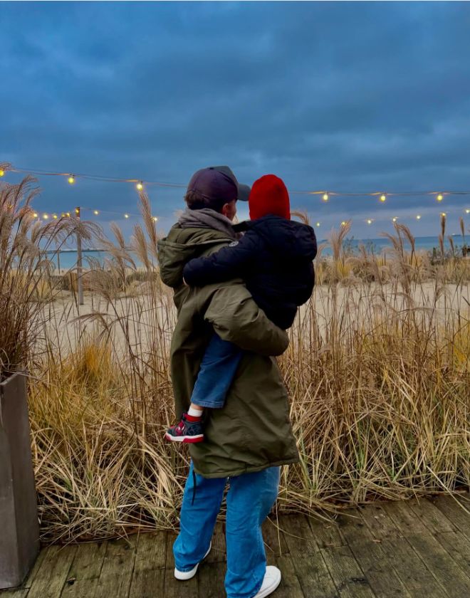 Marcin Rogecewicz z synem