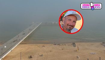 Taki widok w Kołobrzegu. Pan Grzegorz dał popis