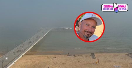 Taki widok w Kołobrzegu. Pan Grzegorz dał popis