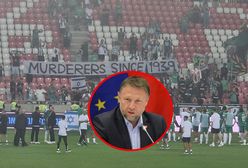 Skandaliczny transparent kiboli. Kierwiński o reakcji policji
