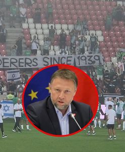 Skandaliczny transparent kiboli. Kierwiński o reakcji policji