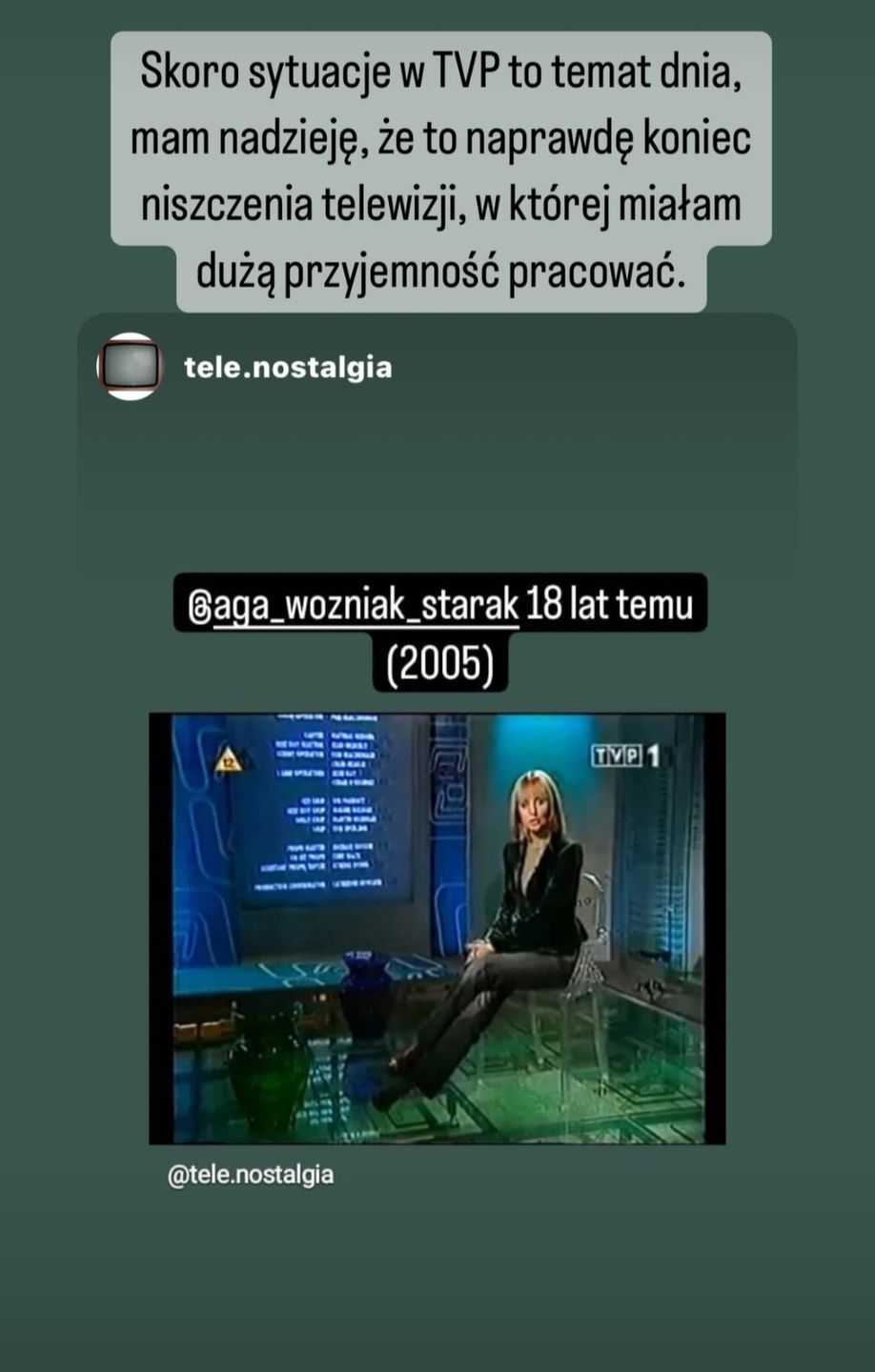 Agnieszka Woźniak-Starak w TVP