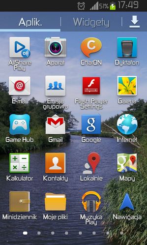 Szuflada aplikacji w nowym TouchWizie