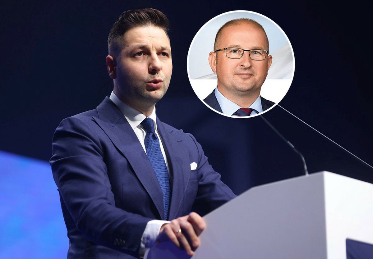 Patryk Jaki i Robert Nowacki. Europoseł jest jednym z kilku prominentnych polityków partii Ziobry, który wspierał Nowackiego