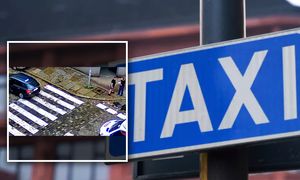 Taksówkarz prawie potrącił pieszego na pasach. "Ślepy jesteś?"