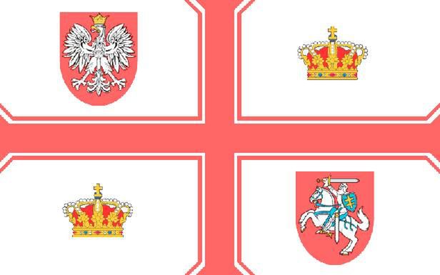Rzejpybiełka Dwar Korunar (Rzeczpospolita Dwóch Koron) - propozycja flagi