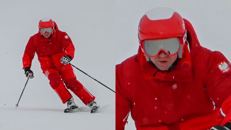 Andrzej Duda na nartach