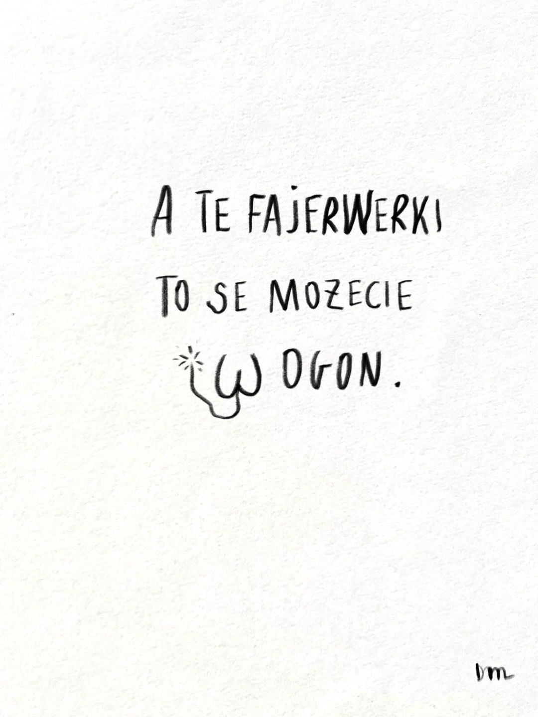 Matylda Damięcka o strzelaniu petardami