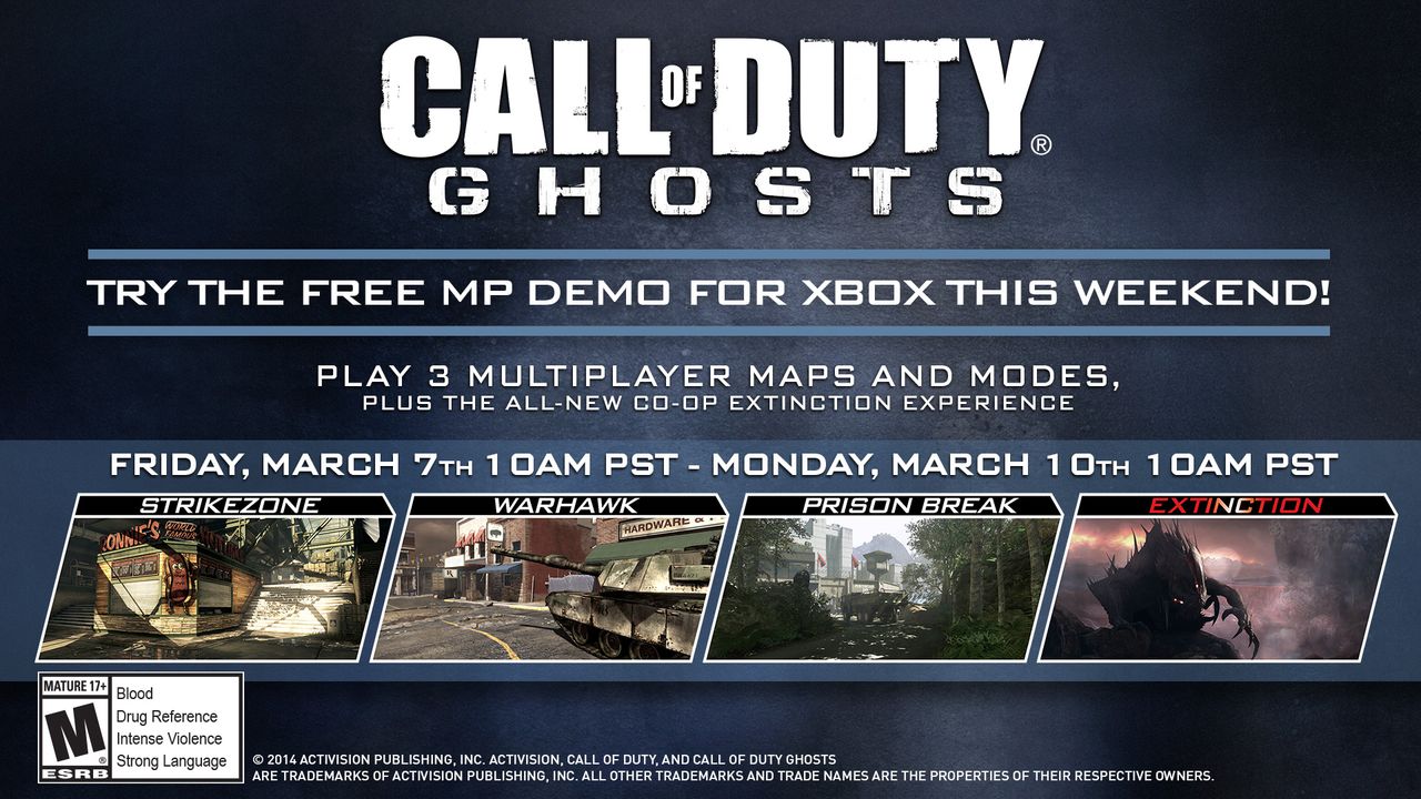 W weekend serwery Call of Duty: Ghosts na Xbox Live ugoszczą każdego