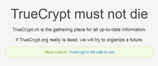 "TrueCrypt must not die"