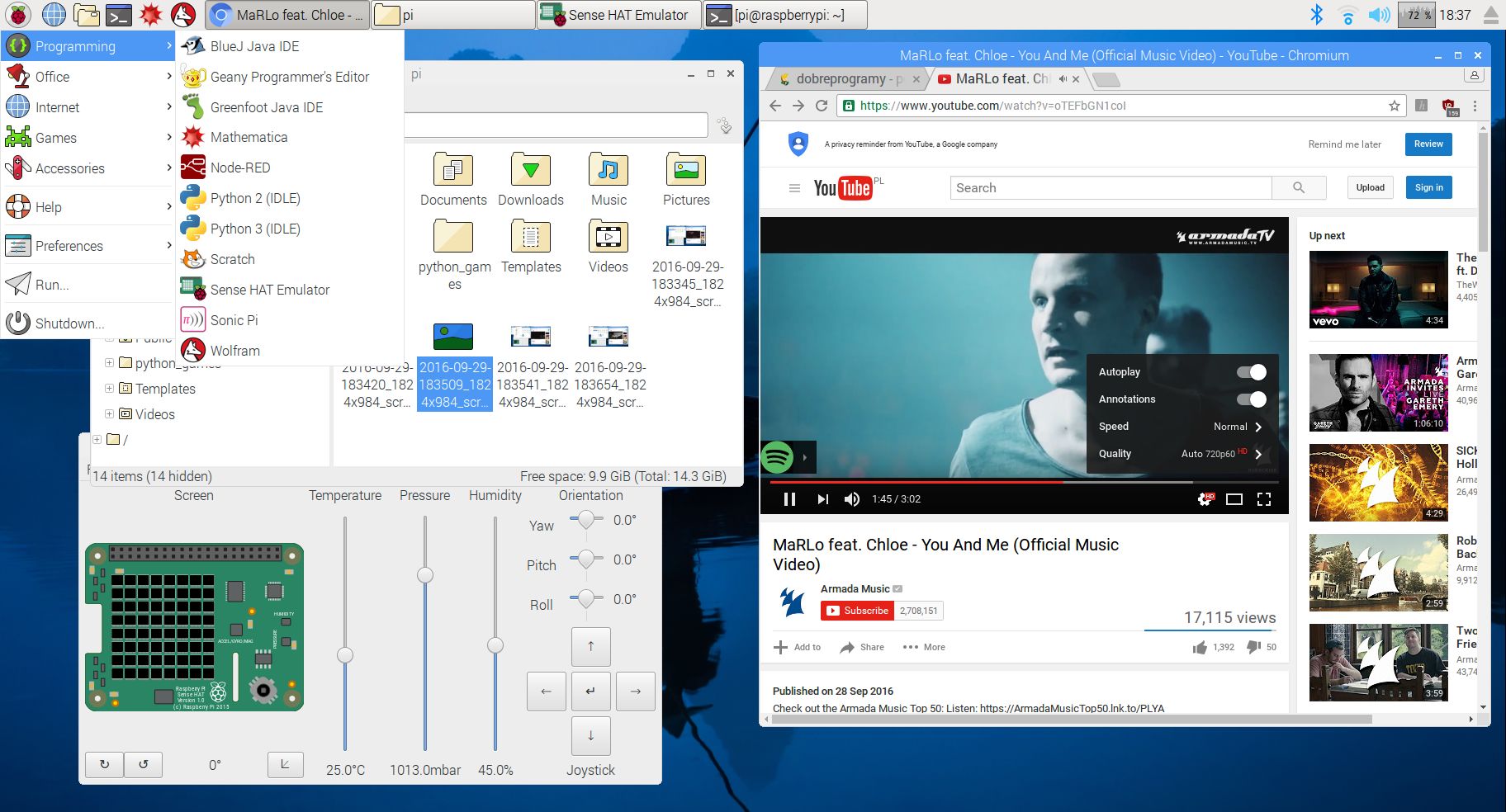 Pulpit PIXEL: na rPi2 i rPi3 malinowe Chromium radzi sobie z odtwarzaniem wideo 720p@60FPS