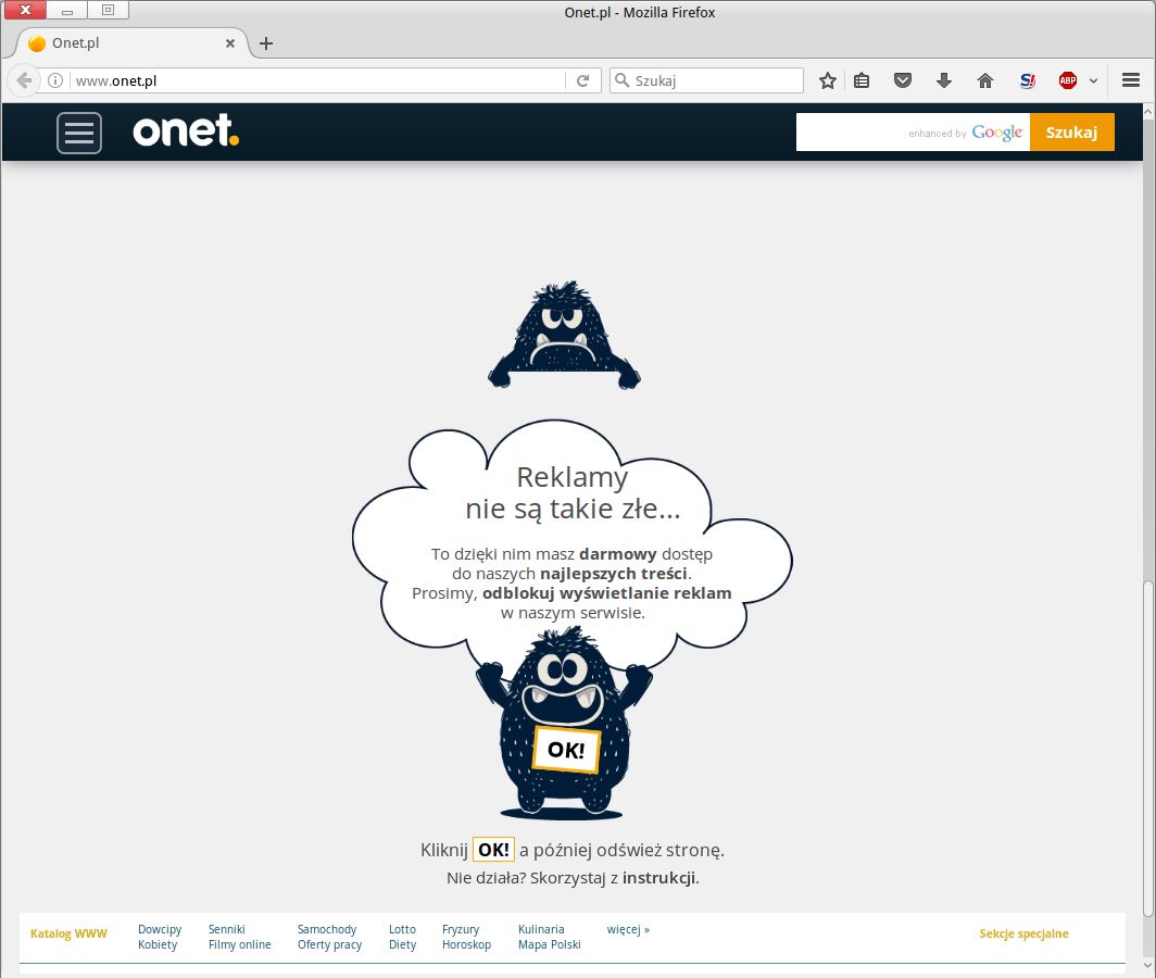 AdBlock Plus został zablokowany