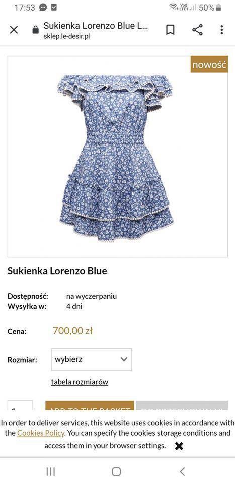 Sukienka Le Desir za 700 złotych
