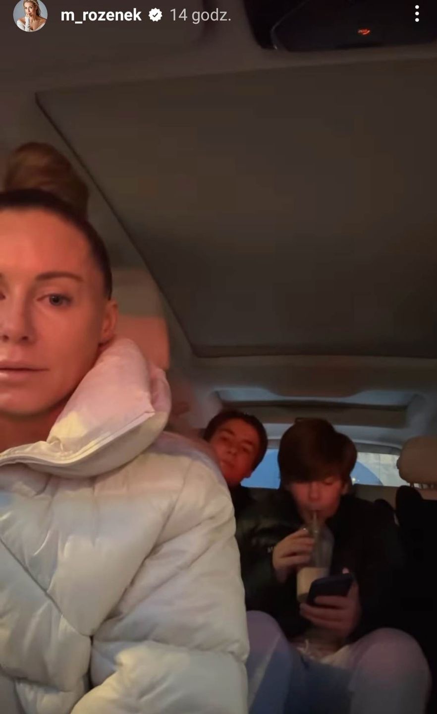 Małgorzata Rozenek z synami po siłowni