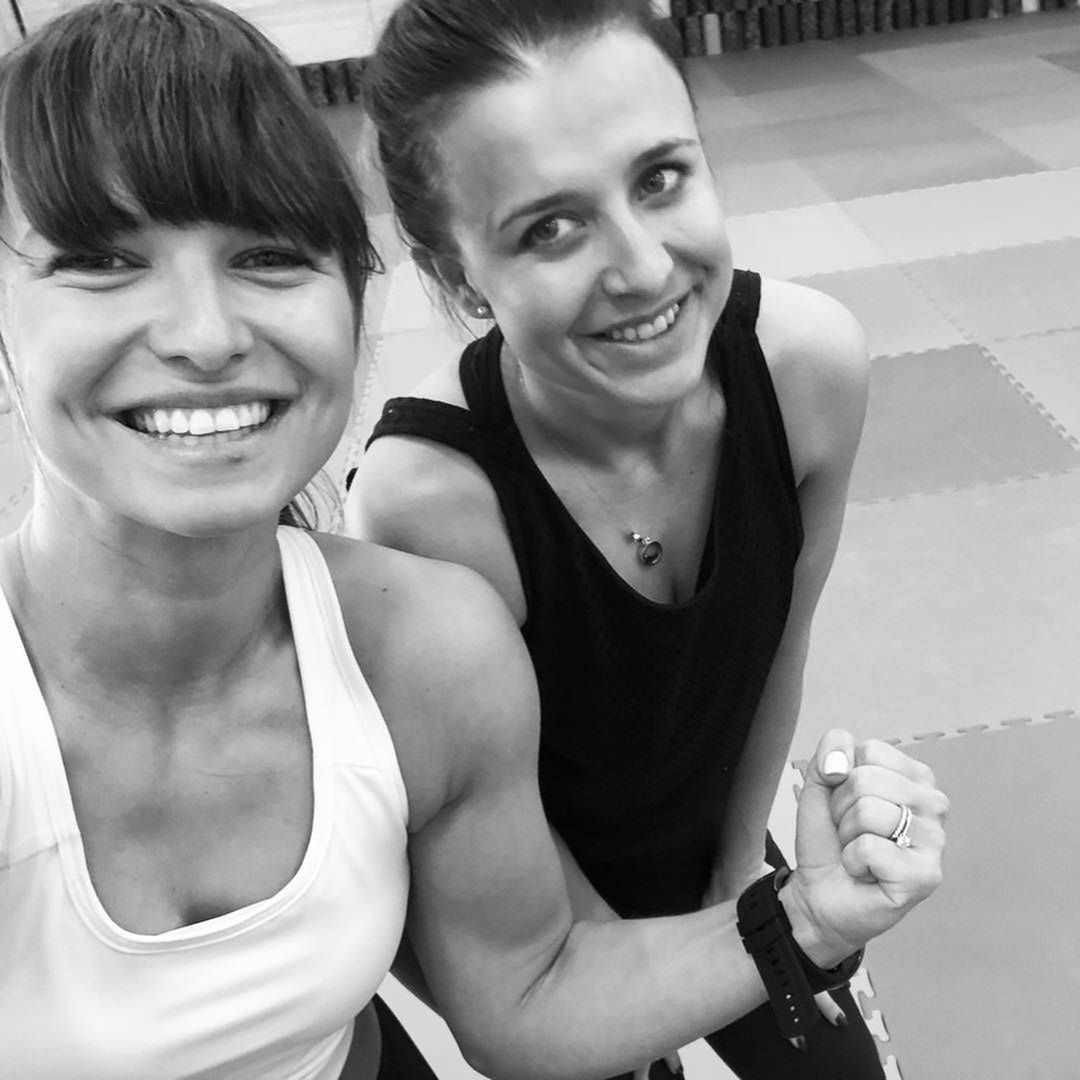 Milena Lewandowska-Miros z Anią Lewandowską