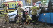 Wrocław: Dwa wypadki samochodów z tramwajami w tym samym czasie