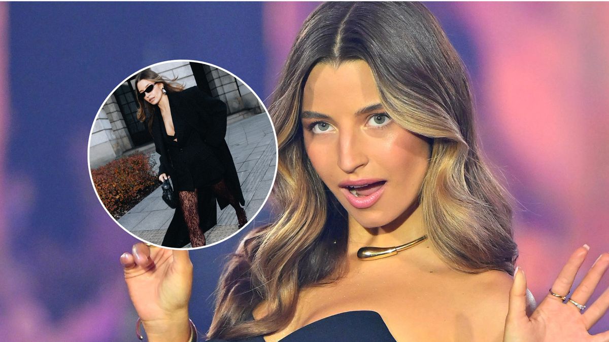 Julia Wieniawa ubrała koronkowe rajstopy