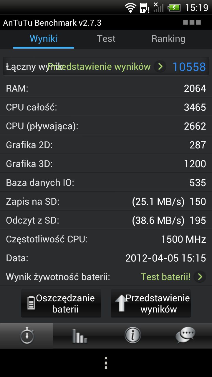 HTC One X - wyniki benchmarków i gry [wideo] 6