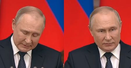 Putin przemawiał. Uwagę ludzi zwróciło jednak coś innego