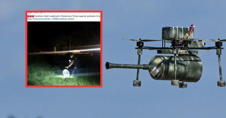 Myśleli, że to kolejny dron. Kiedy przybyła policja, złapali się za głowy