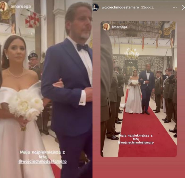 Wojciech Modest Amaro poprowadził córkę do ołtarza