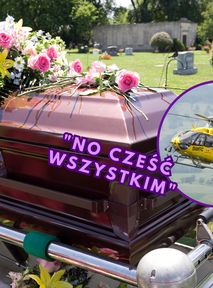 Przyleciał helikopterem na własny pogrzeb. Reakcja bliskich bezcenna