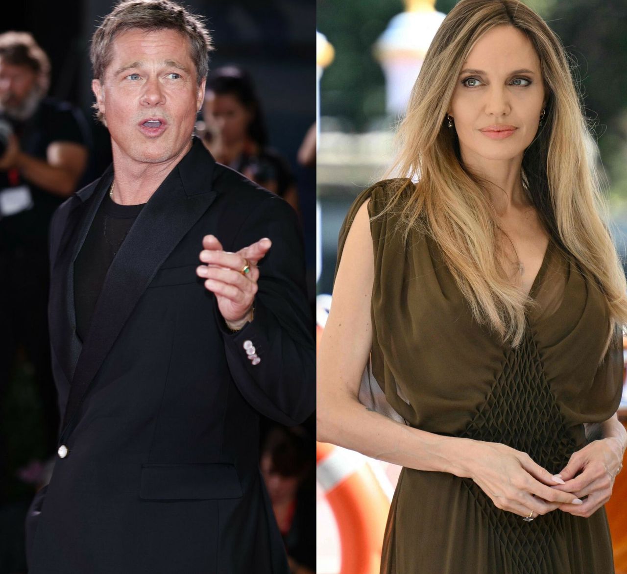 Brad Pitt and Angelina Jolie kept their distance at the Venice Film Festival