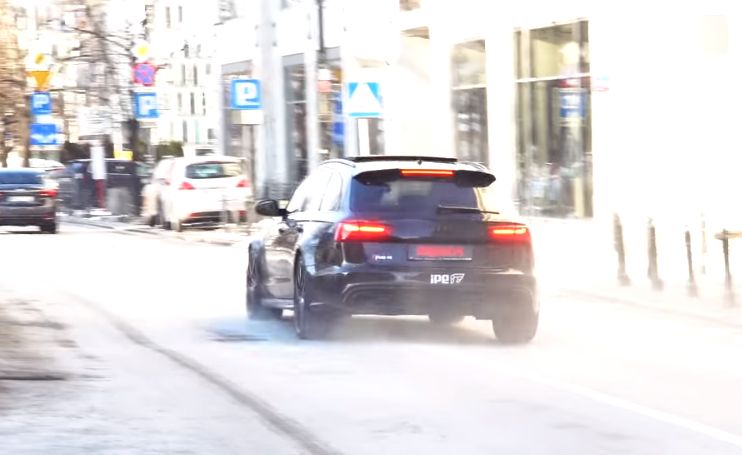 Donośne Audi RS6 z wydechem iPE szaleje na ulicach Warszawy. Pod maską blisko 1000 Nm