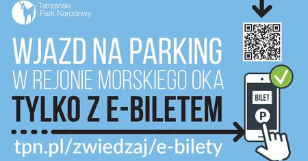Parkingi w rejonie Morskiego Oka wyłącznie z e-biletem!
