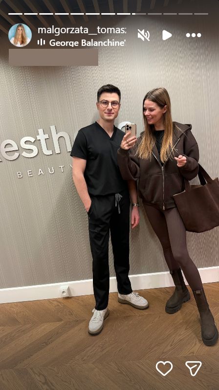 Małgorzata Tomaszewska w modnej stylizacji z legginsami